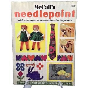 Vtg 1971 McCall's Needlepoint Book 2 Instructions & Patterns for Beginners‎
